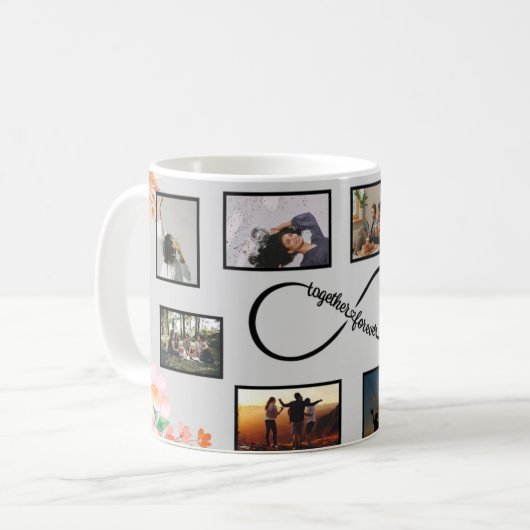 Samen Forever Photo Collage Coffee Mok (Voorkant links)