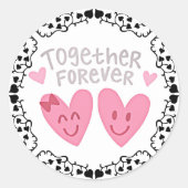 Samen Forever Ronde Sticker (Voorkant)