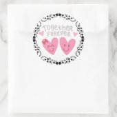 Samen Forever Ronde Sticker (Tas)