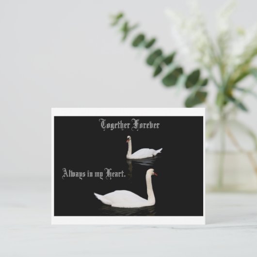 Samen Forever Swans. Briefkaart (Staand voorkant)