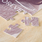 Samen Forever Typography Custom Photo Name Date Legpuzzel (Zijkant)