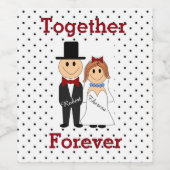 Samen Forever Wijn Etiket (Enkel label)
