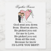Samen Forever Wijn Etiket (Enkel label)