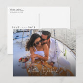 Samen Foto Bruiloft Save the Date Briefkaart (Voorkant / Achterkant)