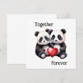 Samen Froever Panda paar Kaart (Voorkant / Achterkant)