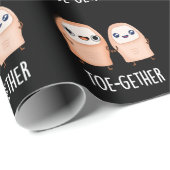 Samen Funny Big Toe Pun Dark BG Cadeaupapier (Rol Hoek)