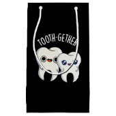 Samen Funny Tooth Pun Dark BG Klein Cadeauzakje (Voorkant)
