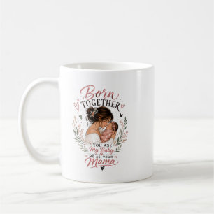 Samen Geboren Baby & Mama Waterverf Florale Mok