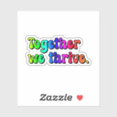 Samen gedijen we op Rainbow Naurodivergent Sticker (Vel)