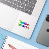 Samen gedijen we op Rainbow Naurodivergent Sticker (Laptop met iPhone)