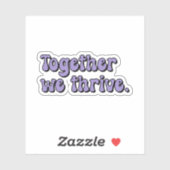 Samen gedijen we Paarse neurodiversiteit Sticker (Vel)