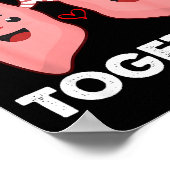 Samen gelukkig met valentijnsdag koppels poster (Hoek)