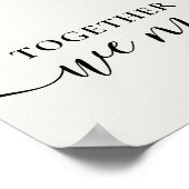 Samen Gepersonaliseerd hart gevormd Foto collage Poster (Hoek)