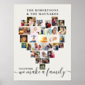 Samen Gepersonaliseerd hart gevormd Foto collage Poster (Voorkant)