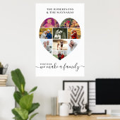 Samen Gepersonaliseerd liefdeshart 9 Fotocollage Poster (Thuiskantoor)