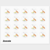 Samen Gesmeerd Bruidsuitnodiging Ronde Sticker (Vel)
