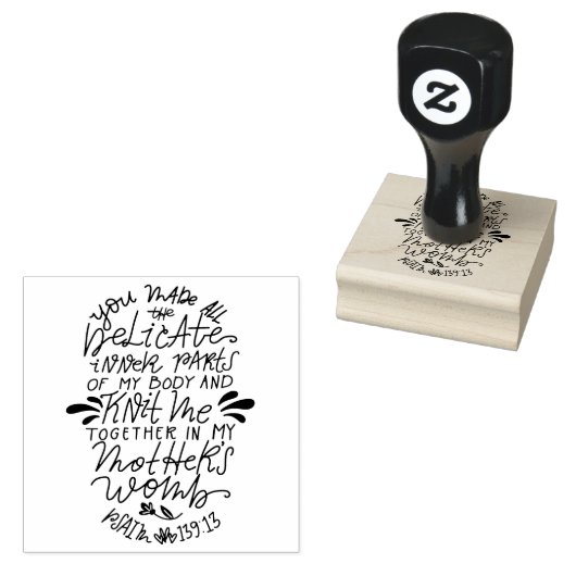 Samen Geweven in Moeder's Schoot Rubberstempel (Gestempeld)