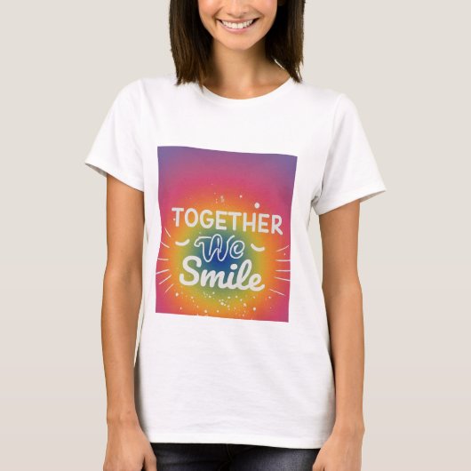 Samen glimlachen we t-shirt (Voorkant)