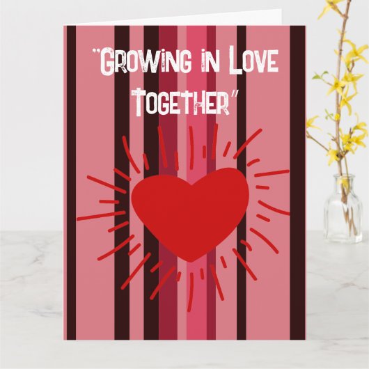 Samen groeien in liefde kaart (Gele Bloem)