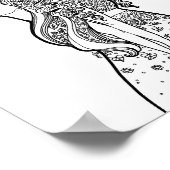 Samen groeien - Moeder Dochter Lijn Kunst Portret Poster (Hoek)