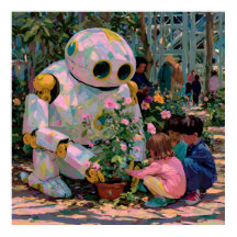 Samen groeien - Solarpunk Poster