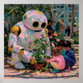 Samen groeien - Solarpunk Poster