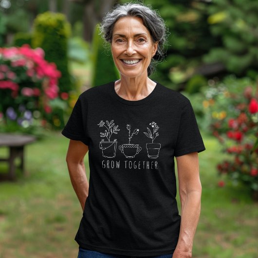 Samen groeien Vrouwen Zwart T-shirt