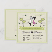 Samen (Groen) Post Wedding Brunch Uitnodiging (Voorkant / Achterkant)