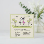Samen (Groen) Post Wedding Brunch Uitnodiging (Staand voorkant)