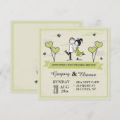 Samen (Groen) Post Wedding Brunch Uitnodiging (Voorkant / Achterkant)