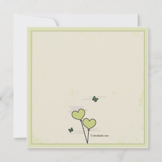 Samen (Groen) Post Wedding Brunch Uitnodiging (Achterkant)