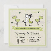 Samen (Groen) Post Wedding Brunch Uitnodiging (Voorkant)