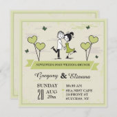 Samen (Groene) Post Trouw Brunch Uitnodiging (Voorkant / Achterkant)