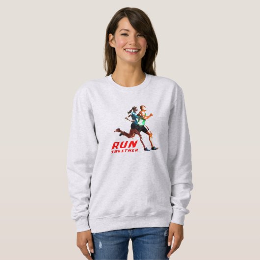 Samen hardlopen | Dames sweatshirt (Voorkant volledig)