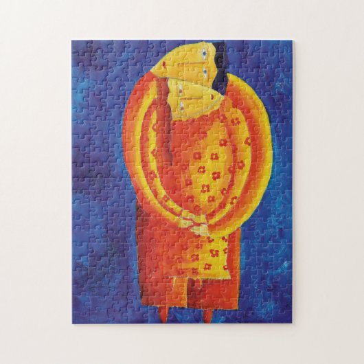 Samen Hedendaagse Kunst Acrylschilderij Legpuzzel (Verticaal)