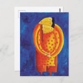 Samen hedendaagse kunst Acrylverf Briefkaart (Voorkant / Achterkant)