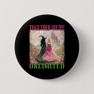 Samen heksen onbeperkt roze groene heks Hallow Ronde Button 5,7 Cm