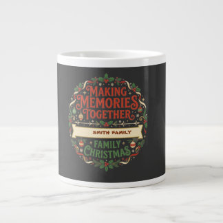 Samen Herinneringen Maken Familie Kerstmis Grote Koffiekop