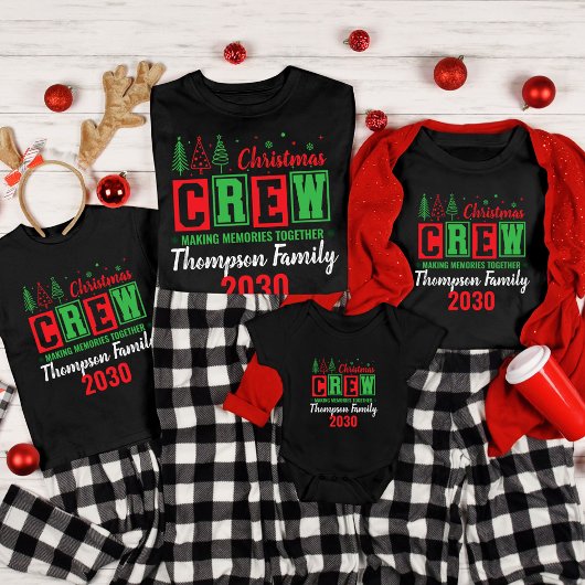Samen herinneringen maken Gepersonaliseerd kerstpl T-shirt