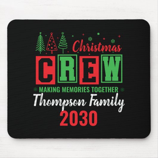 Samen Herinneringen Maken Ized Kerst Crew T-Shirt Muismat (Voorkant)