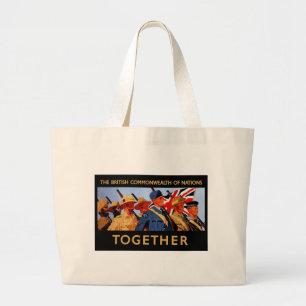 Samen ~ Het Britse Gemenebest van Nationale Staten Grote Tote Bag