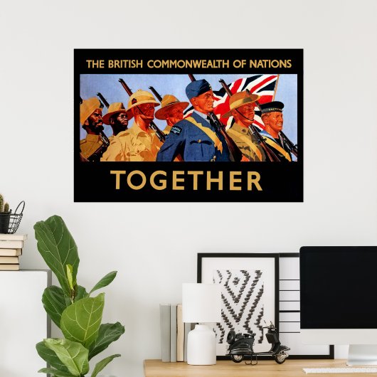 Samen ~ Het Britse Gemenebest van Nationale Staten Poster (Thuiskantoor)