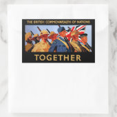 Samen ~ Het Britse Gemenebest van Nationale Staten Rechthoekige Sticker (Tas)