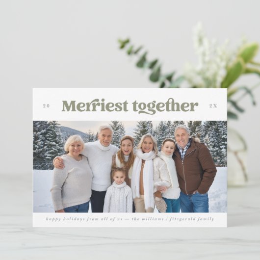 Samen het leukst Horizontale foto Feestdagenkaart (Staand voorkant)