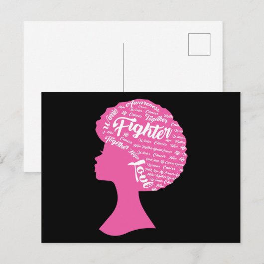 Samen Hoop liefhebbers van borstkanker Uitnodiging Briefkaart (Voorkant / Achterkant)