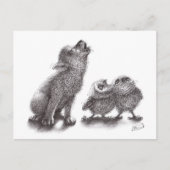 Samen Howling - Wolf ontmoet Eigenaars Briefkaart (Voorkant)