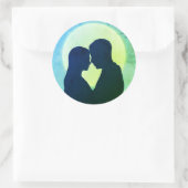 Samen in eeuwigheid ronde sticker (Tas)