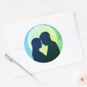 Samen in eeuwigheid ronde sticker (Envelop)