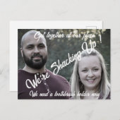 Samen in gaan grappige viering samenkomen briefkaart (Voorkant / Achterkant)