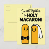 Samen In Heilige Macaroni Grappige Pasta Briefkaart (Voorkant / Achterkant)